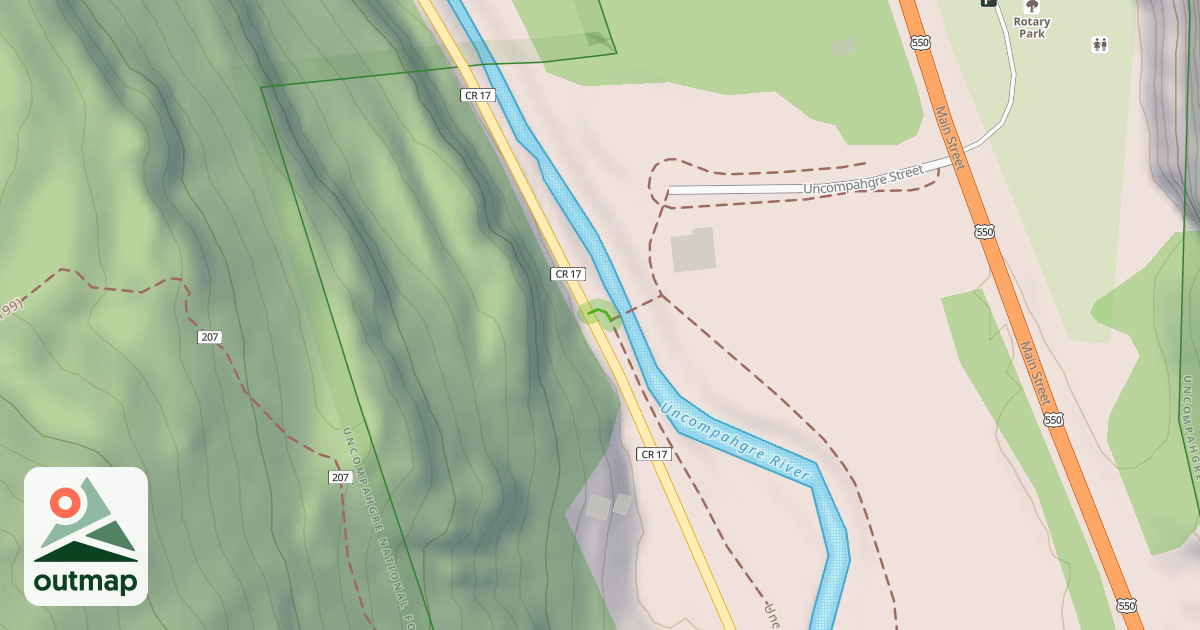 Map of Uncompahgre River Walk