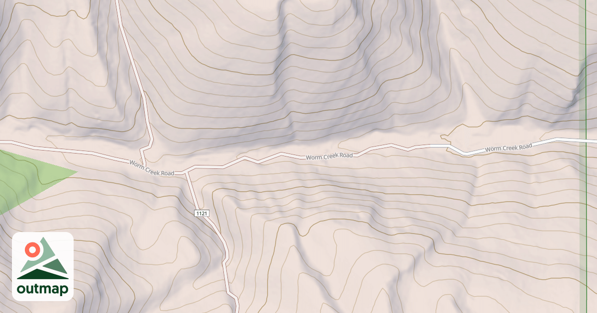 Map of WORM CREEK