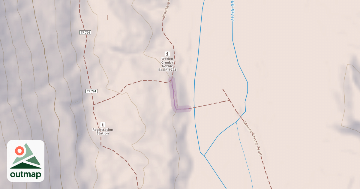 Map of Monte Cristo Trail