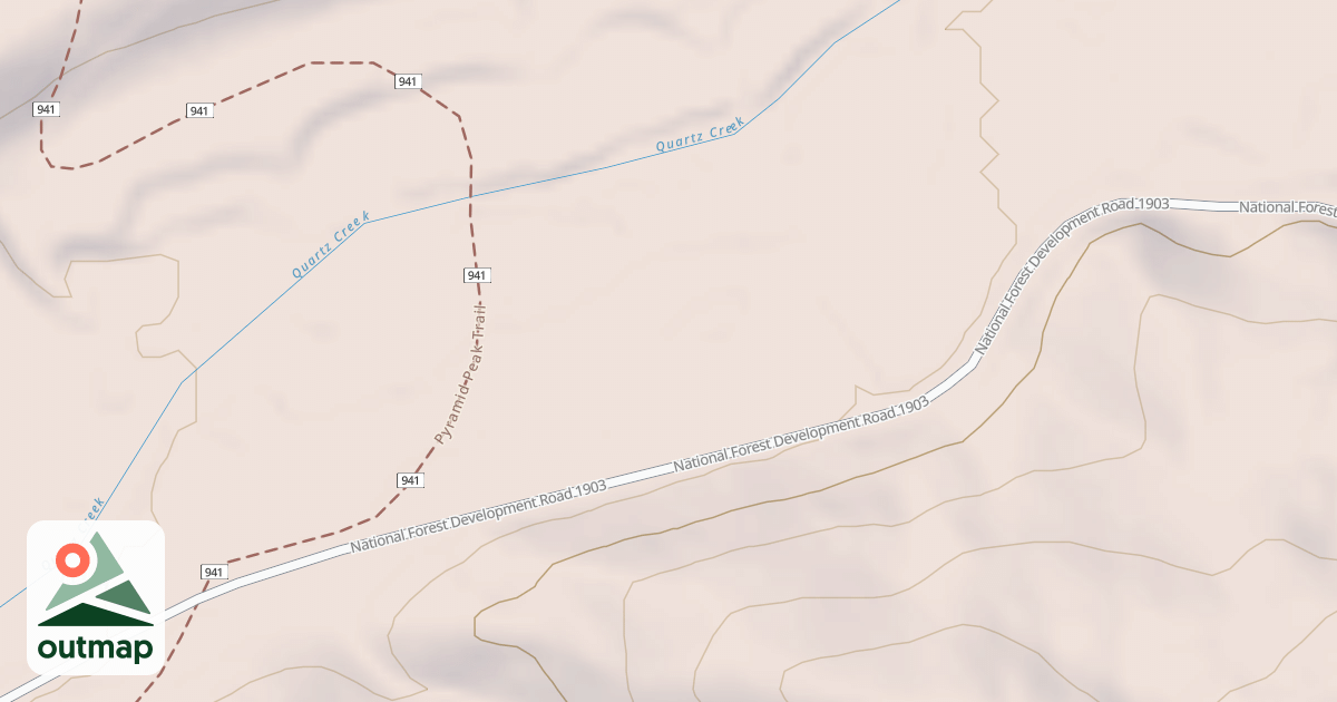 Map of LOWER QUARTZ CREEK CAMPGROUND
