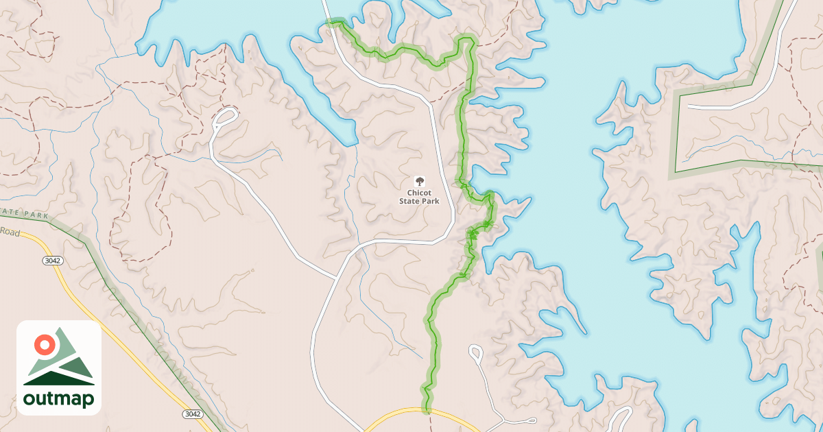Map of South to North Landing Trail
