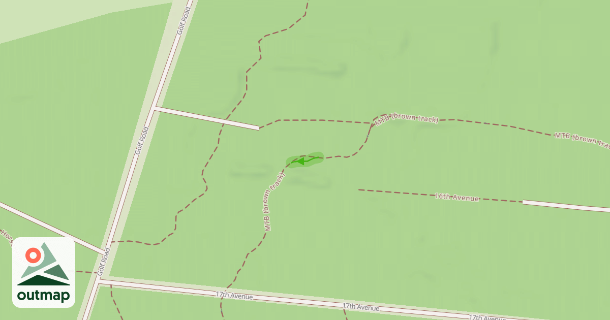 Map of MTB (brown track)