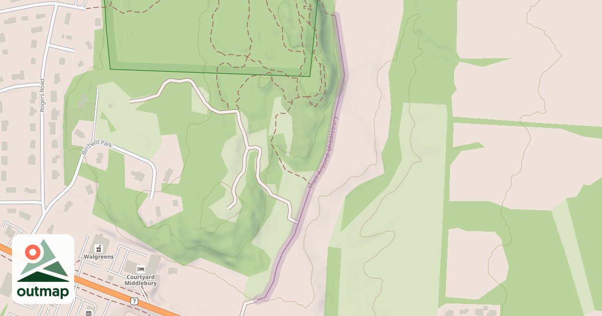 Map of Trail Around Middlebury