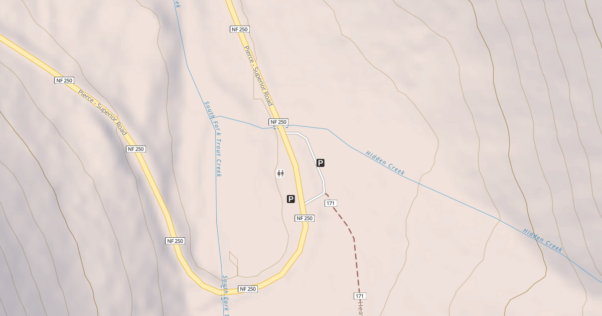 Map preview of HEART LAKE TRAIL HEAD