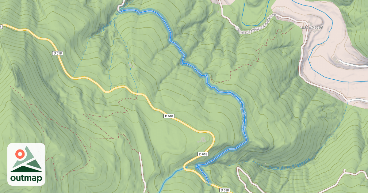 Map of Chemin de Nialgué à Puydelune