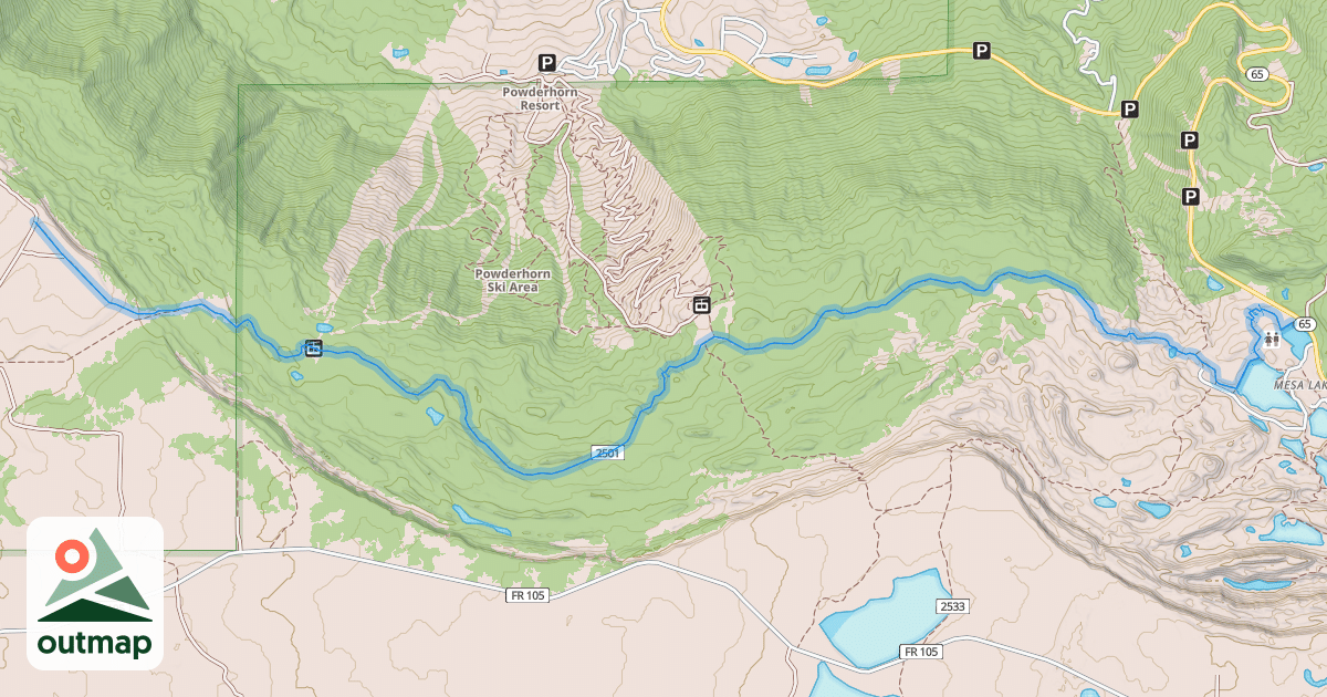 Map of West Bench Trail