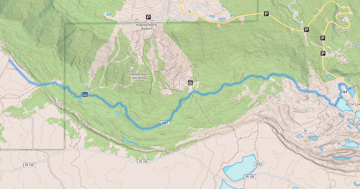 Map preview of West Bench Trail