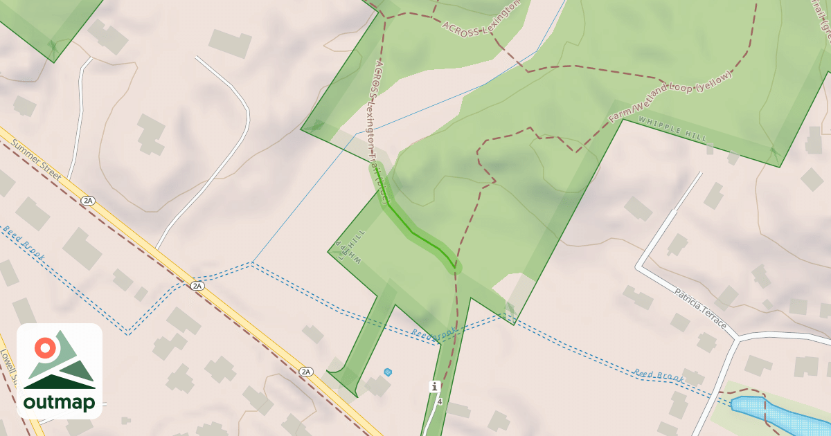 Map of ACROSS Lexington Trail (blue)