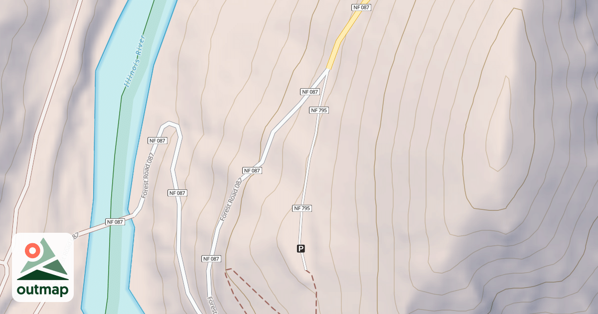 Map of ILLINOIS RIVER FALLS