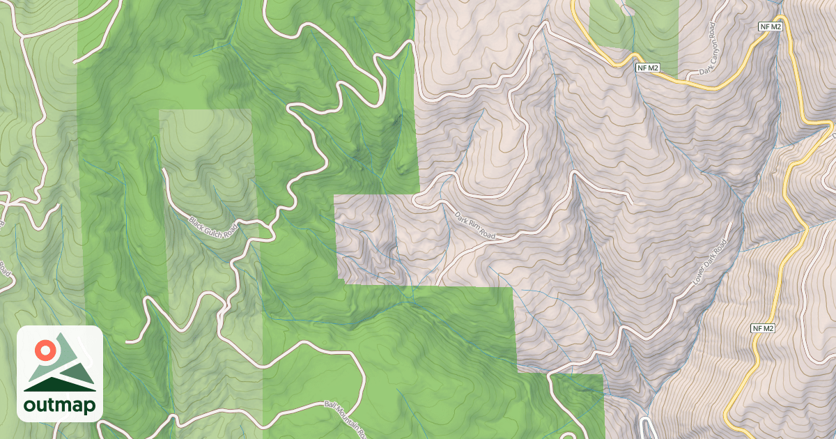Map of DARK CANYON RIM