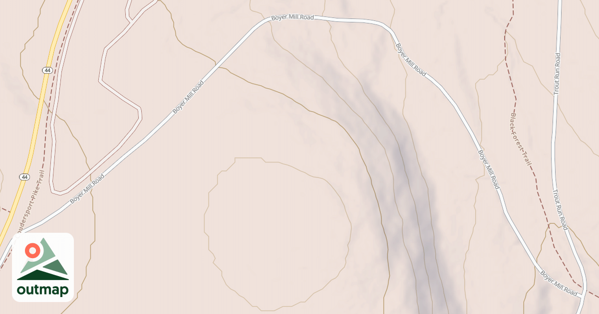 Map of Coudy Pike Snowmobile Trails