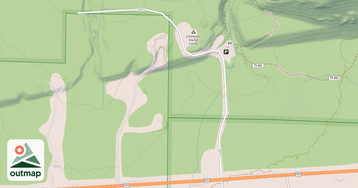 Map of MT MULLER HORSE CAMP