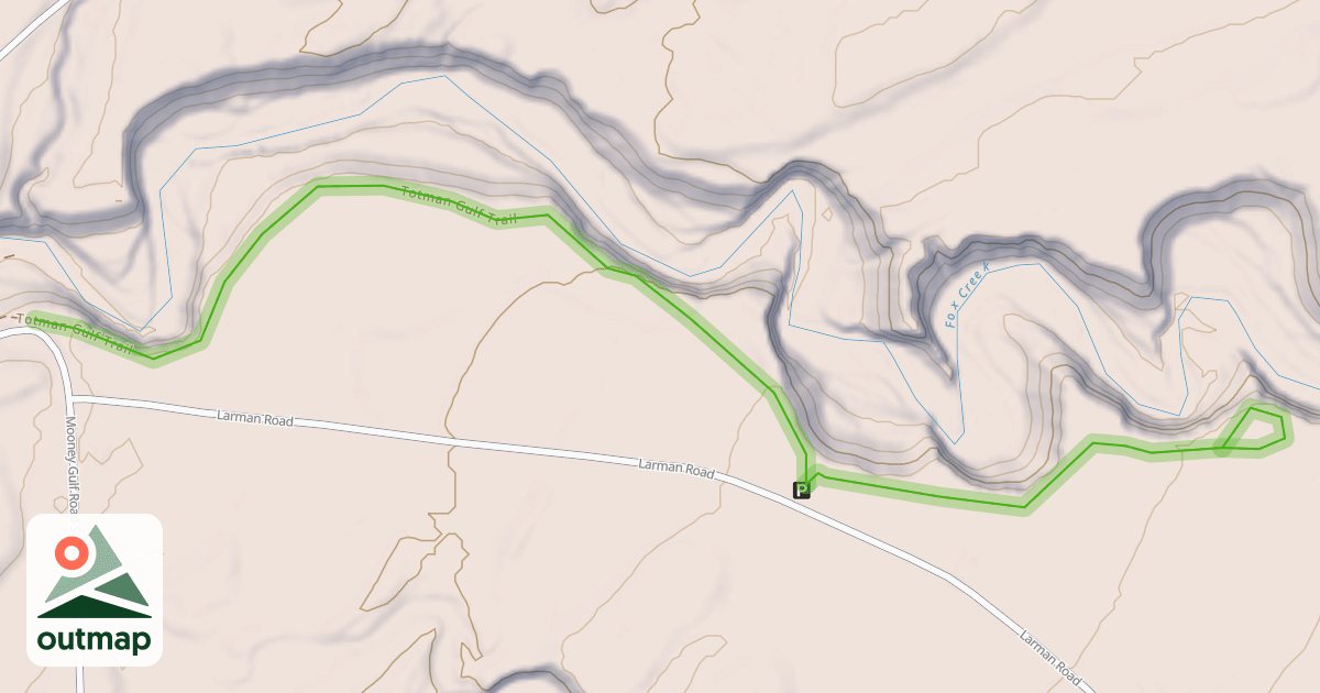 Map of Totman Gulf Trail