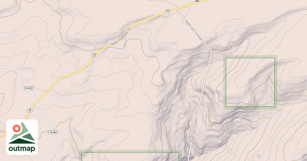 Map of BATTLE SPUR 1S