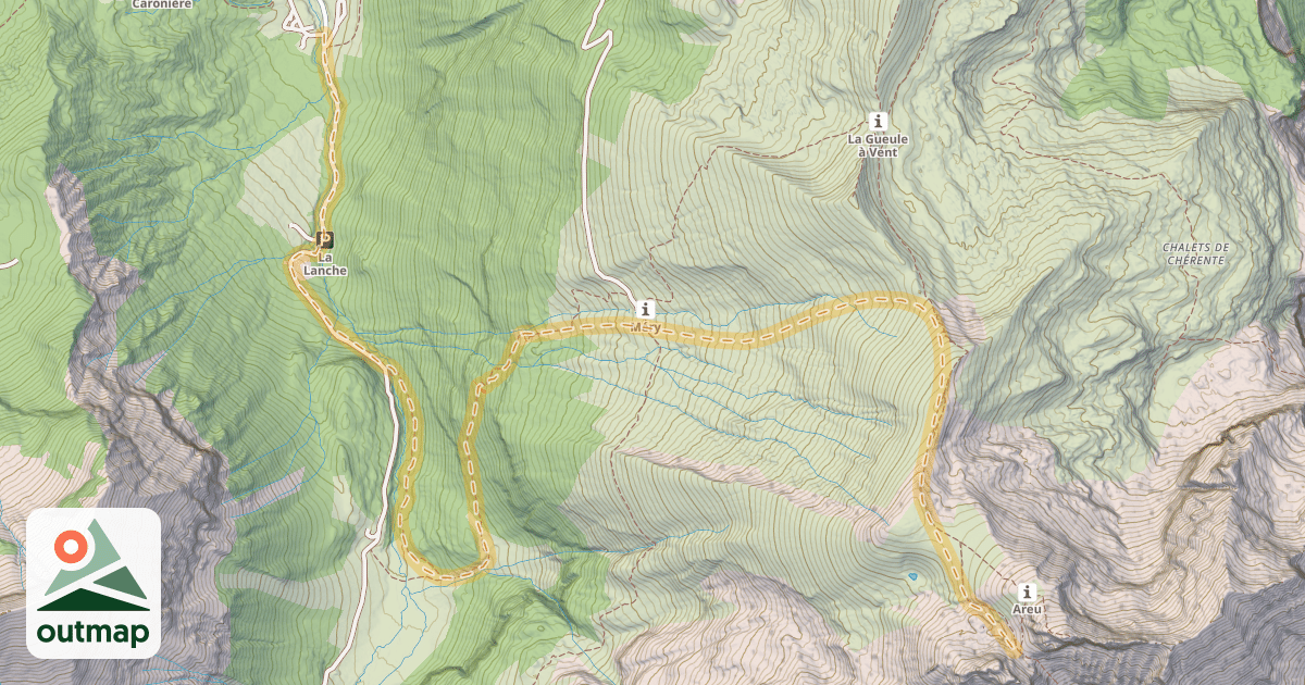 Map of Col de la Forclaz — Vallon