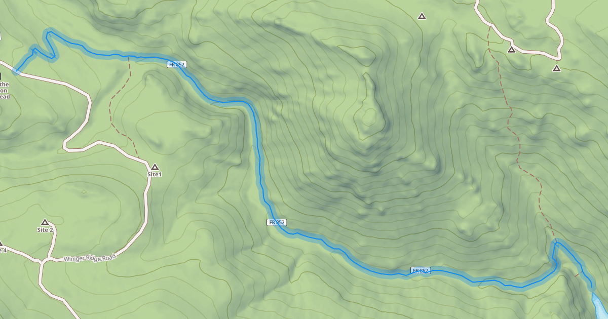Map preview of Forsythe Canyon Trail