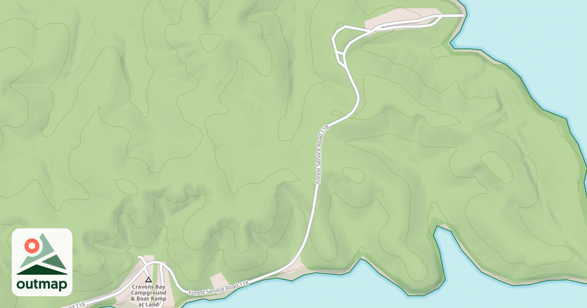 Map of CRAVENS BAY ROAD