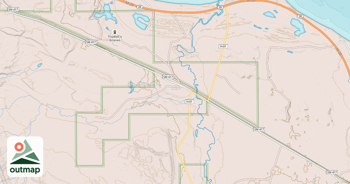 Map of North Hiawatha Snomo