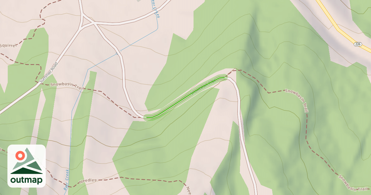 Map of Snowbasin Trail