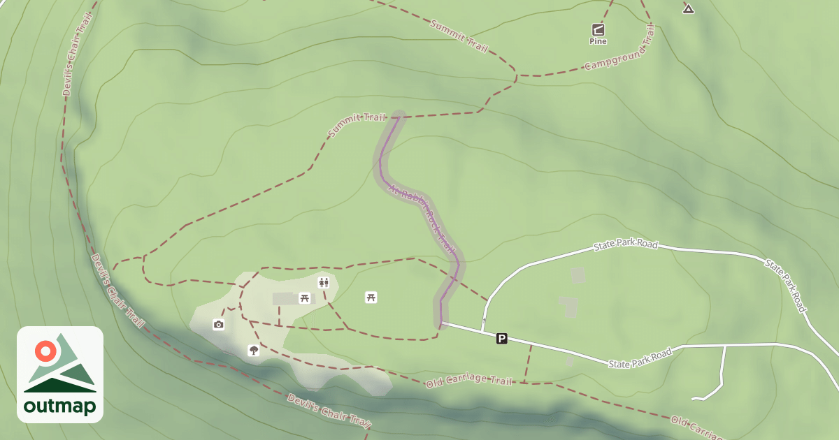 Map of At Rabbit Rock Trail