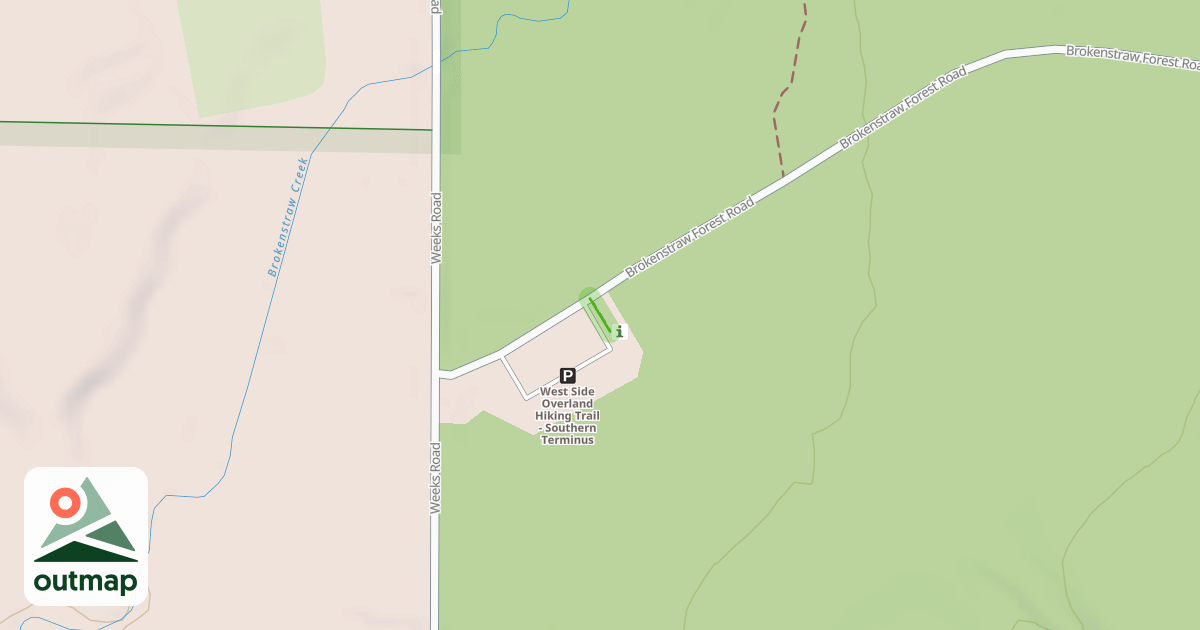 Map of Fred J. Cusimano Westside Overland Trail