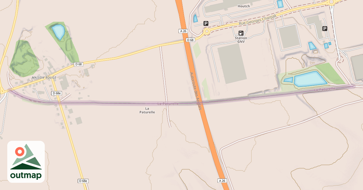 Map of La Paturelle