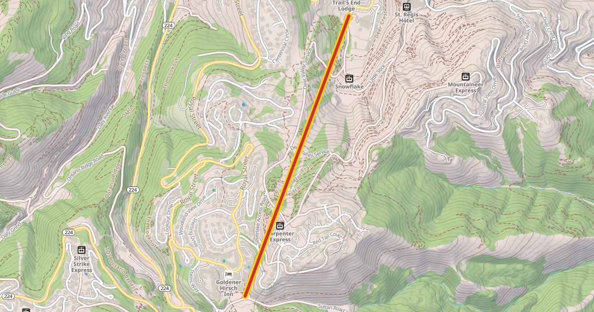 Map preview of Silver Lake Express
