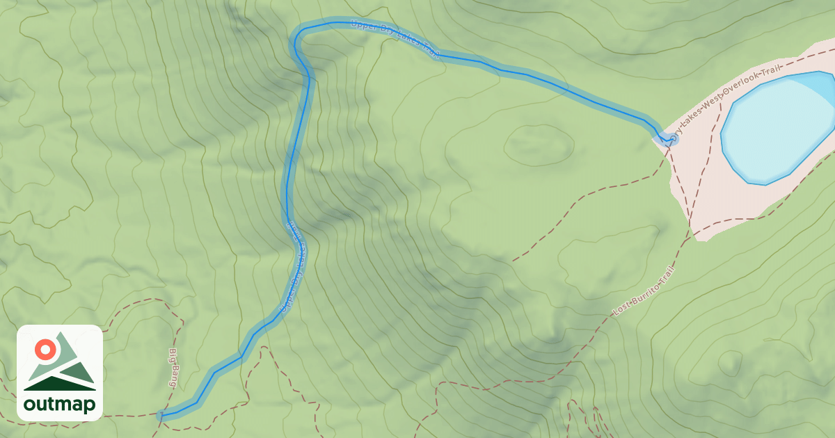 Map of Upper Dry Lakes Trail