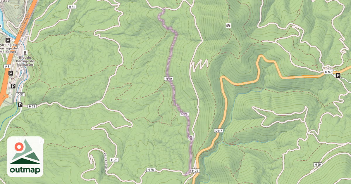 Map of Piste de l'Esquine