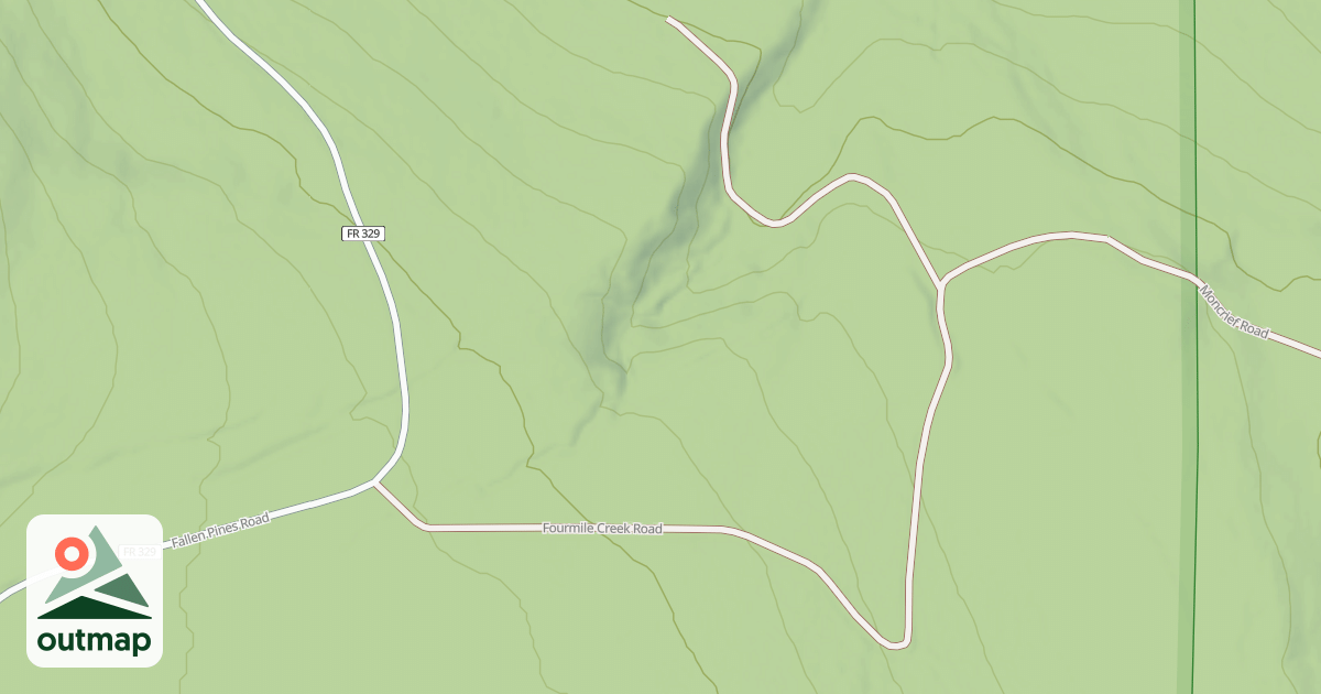 Map of FOURMILE CREEK ROAD