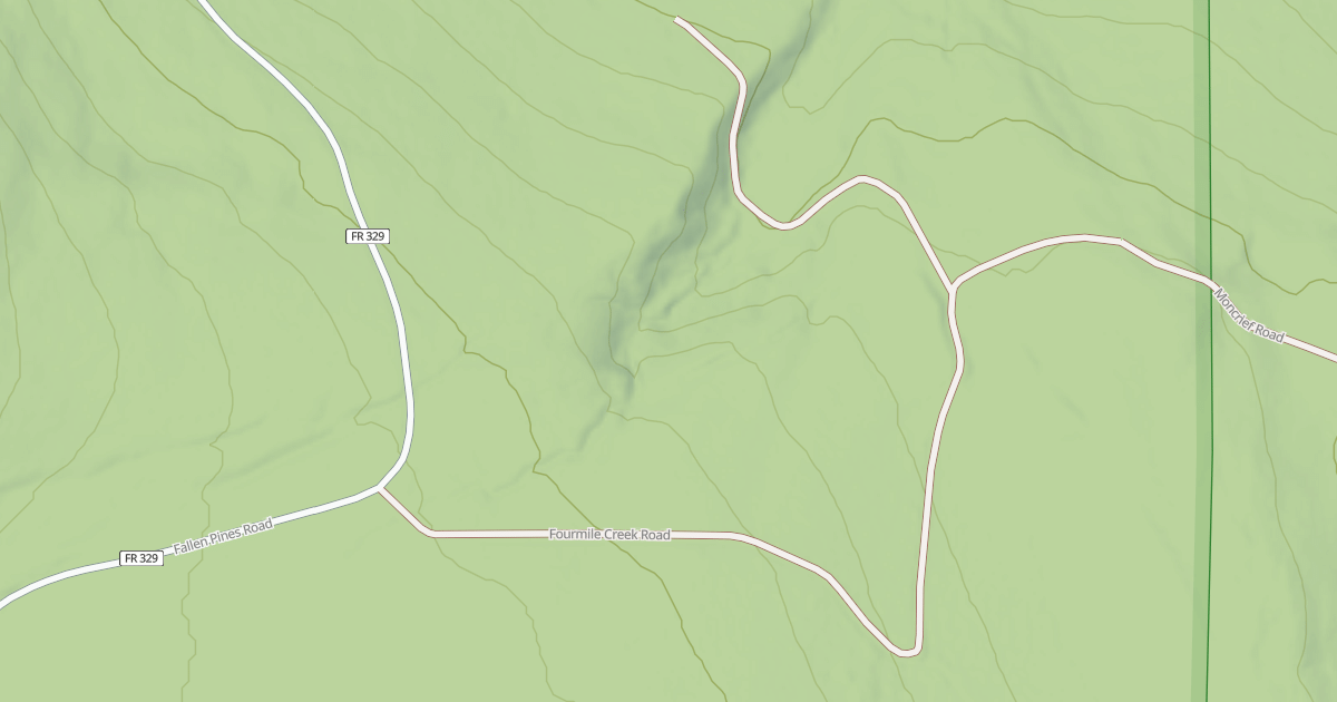 Map preview of FOURMILE CREEK ROAD