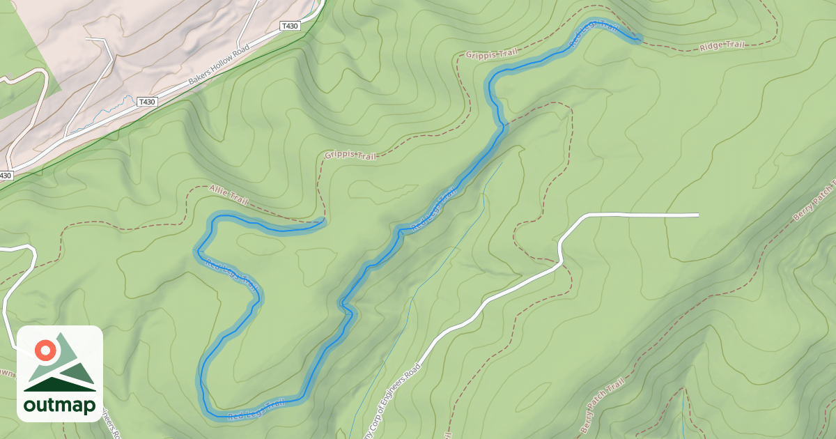 Map of Red Legs Trail