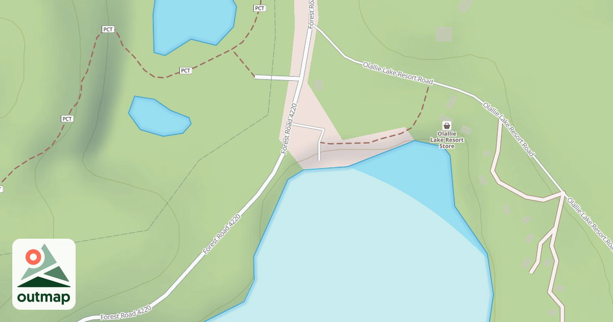 Map of OLALLIE LAKE BOAT RAMP