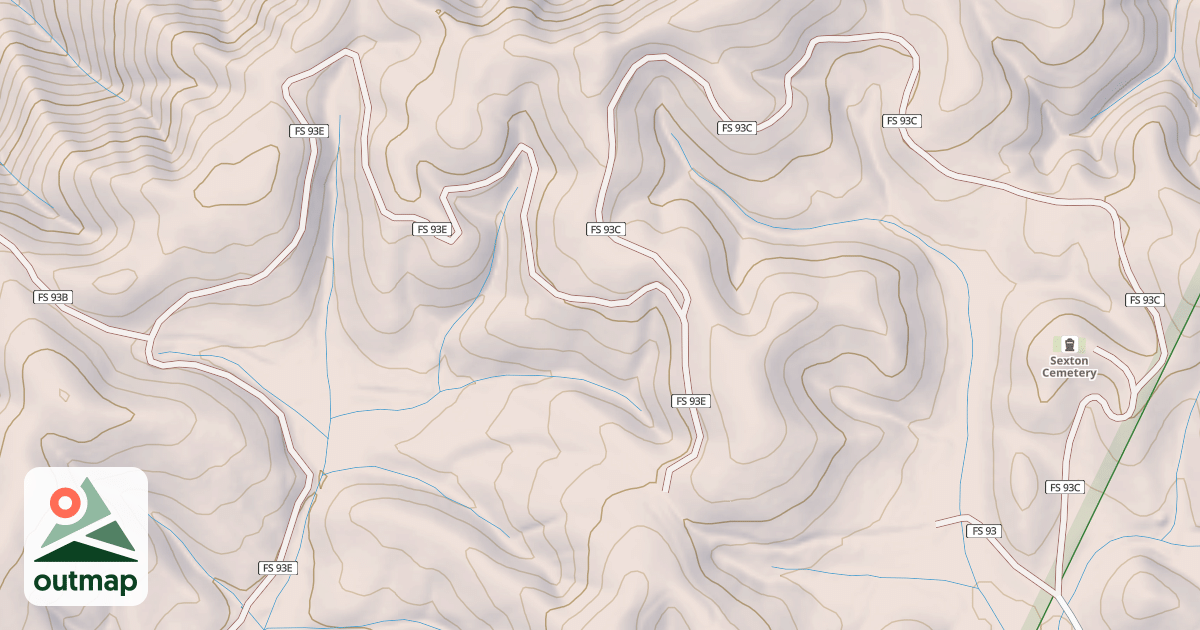 Map of DEVILS KITCHEN BRANCH