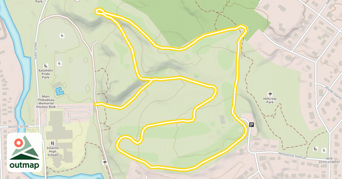 Map of Hillcrest Ski Trail