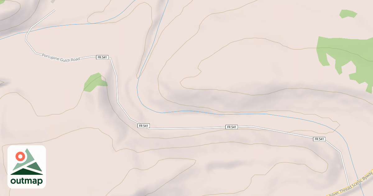 Map of PORCUPINE GULCH