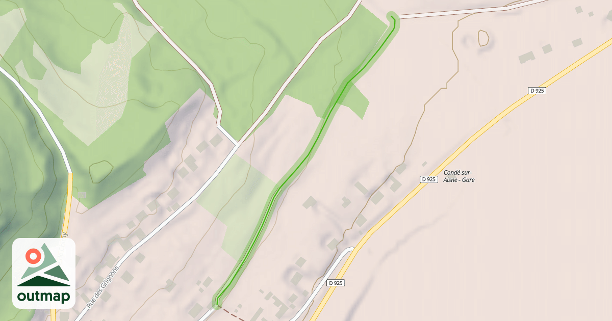 Map of Chemin rural dit des Presles