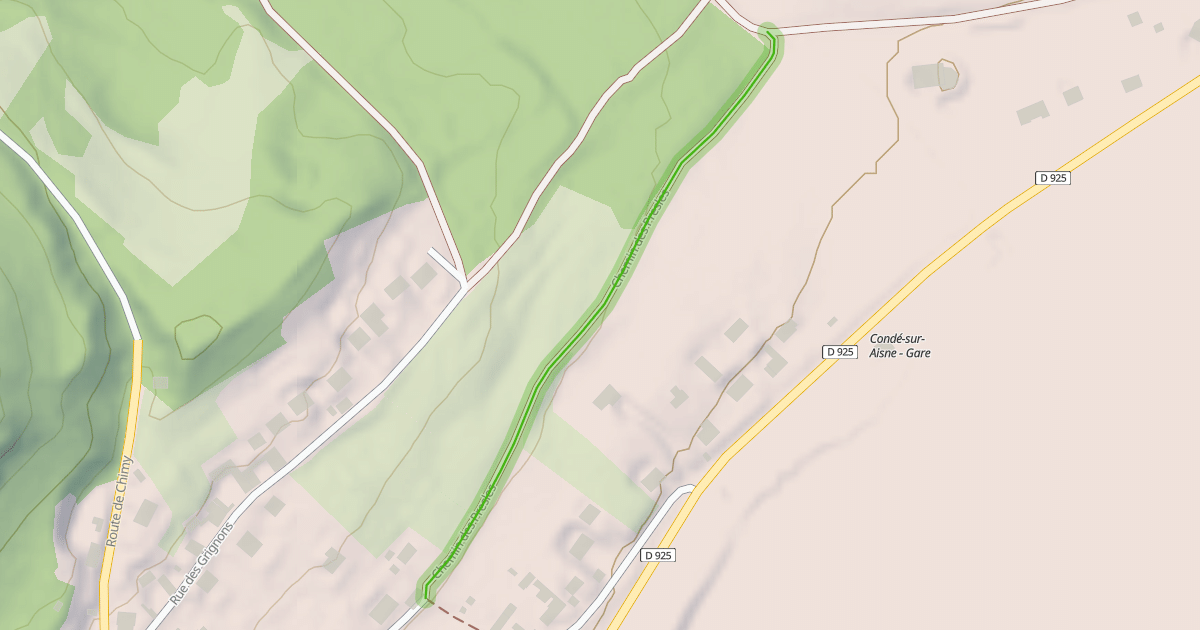 Map preview of Chemin rural dit des Presles