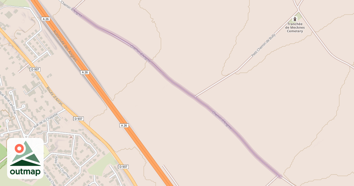 Map of Chemin d'Angres
