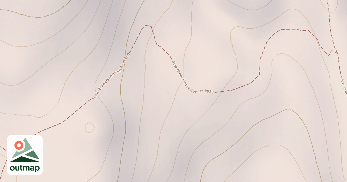 Map of COW CREEK SHORTCUT