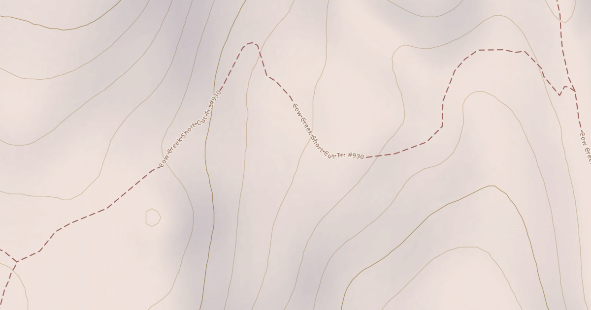 Map preview of COW CREEK SHORTCUT
