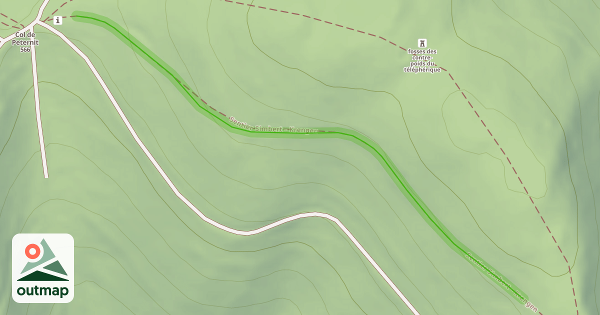 Map of Sentier Simbert - Krengen
