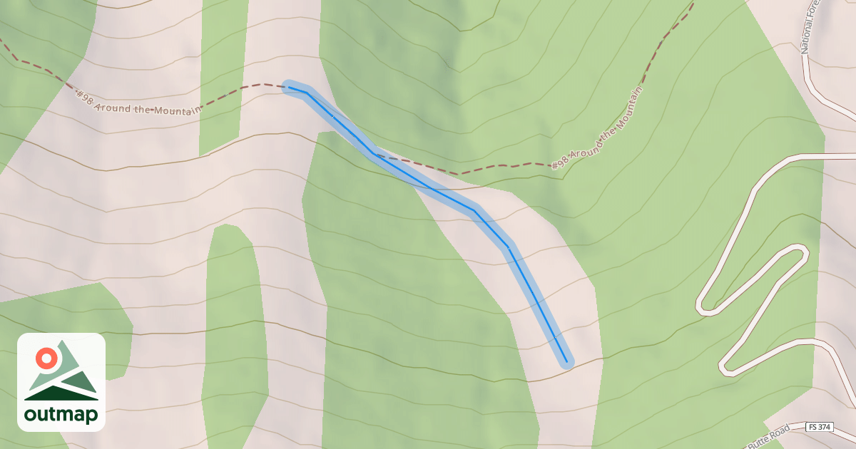 Map of Night Hawk Cut-Off
