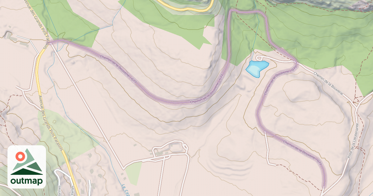 Map of Chemin de la Bouverie - G77