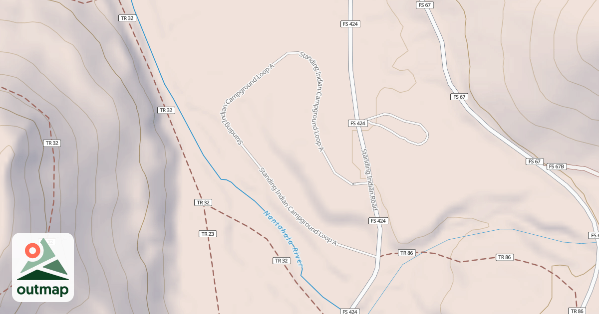 Map of STANDING INDIAN LOOP A