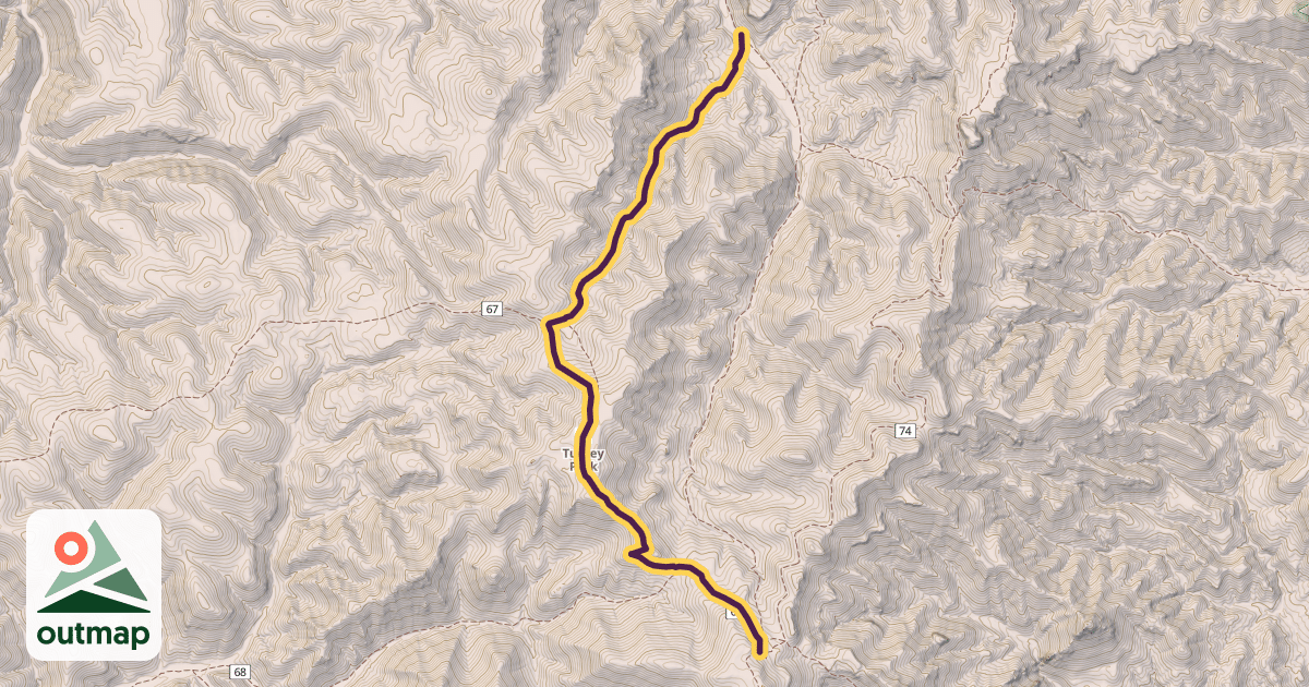 Map of Spring Mountain Trail #67