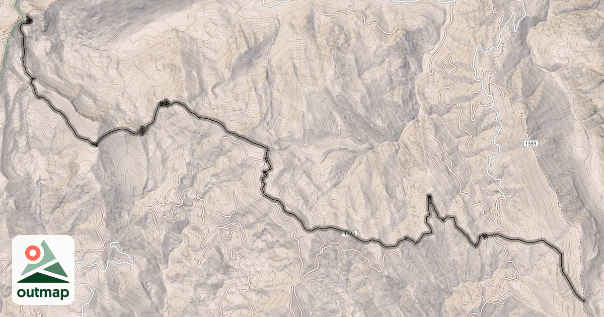 Map of Manastash Ridge Trail #1323