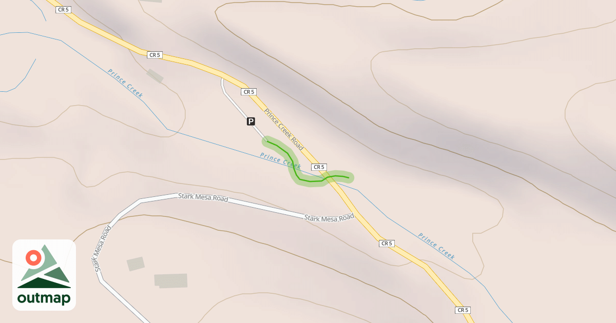 Map of Prince Creek Climbing Trail