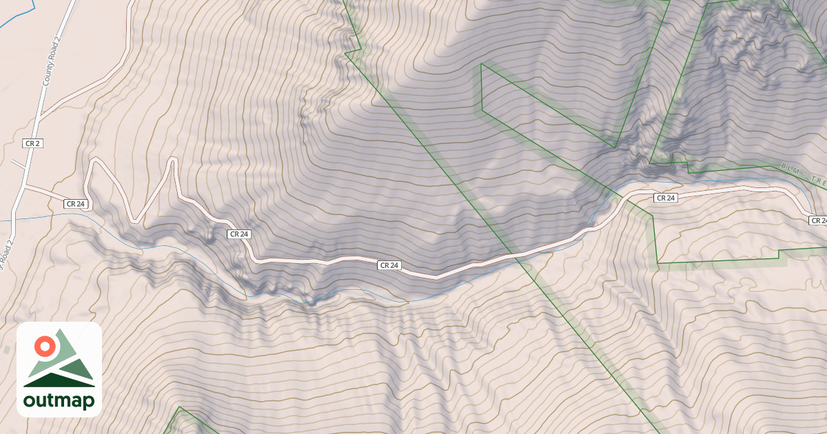 Map of Minnie Gulch Road