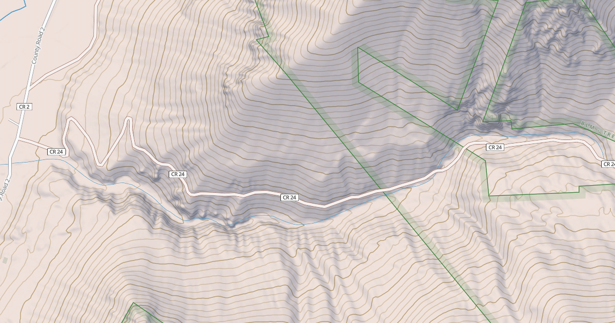 Map preview of Minnie Gulch Road